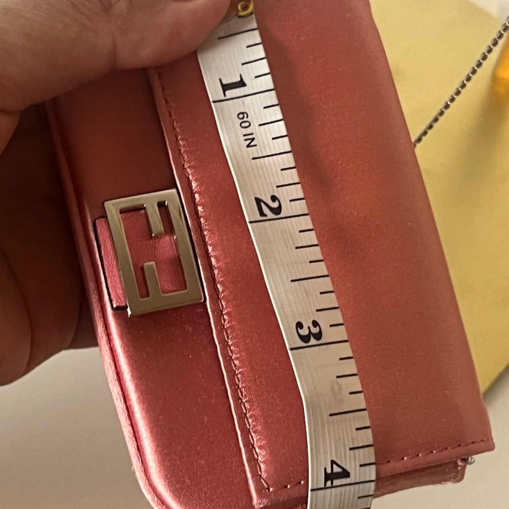 Pink Fendi Nano Baguette Rare Satin - Picture 11 of 13